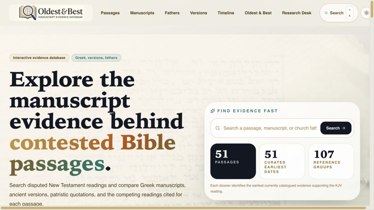 Oldest & Best website homepage